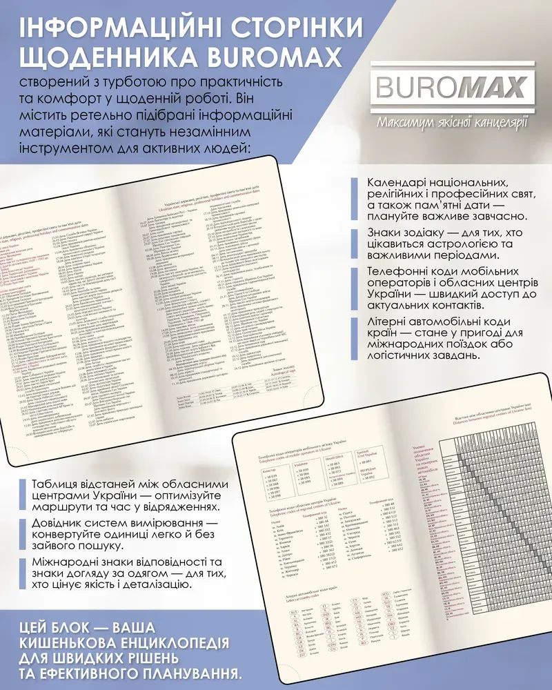 Щоденник датований 2026 Buromax Powerful з бумвінілу А6 336 сторінок темно-синій BM.2583-03. Фото 10
