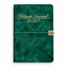 Щоденник датований 2027 Buromax Velour зі штучної шкіри А6 336 сторінок зелений BM.2512-04