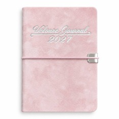 Щоденник датований 2027 Buromax Velour зі штучної шкіри А6 336 сторінок рожевий BM.2512-10