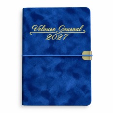 Щоденник датований 2027 Buromax Velour зі штучної шкіри А6 336 сторінок синій BM.2512-02