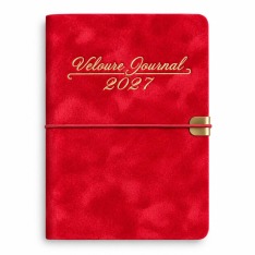 Щоденник датований 2027 Buromax Velour зі штучної шкіри А6 336 сторінок червоний BM.2512-05