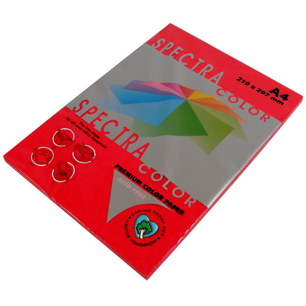 Папір Spectra color А4 500 аркушів неоновий Червоний IT350