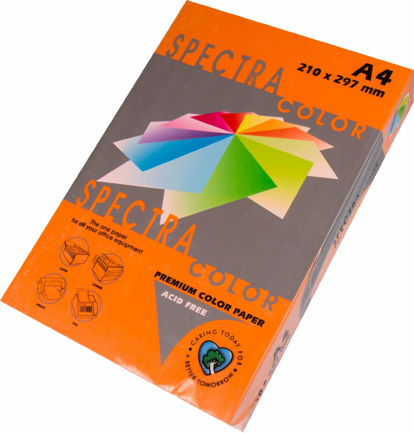Папір Spectra color А4 500 аркушів неоновий Помаранчевий  IT371