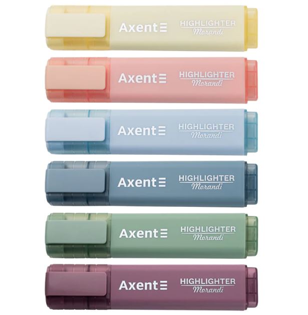 Маркер Highlighter Axent Morandi 2537-A, 1-5 мм клиноподібний, асорті. Фото 3