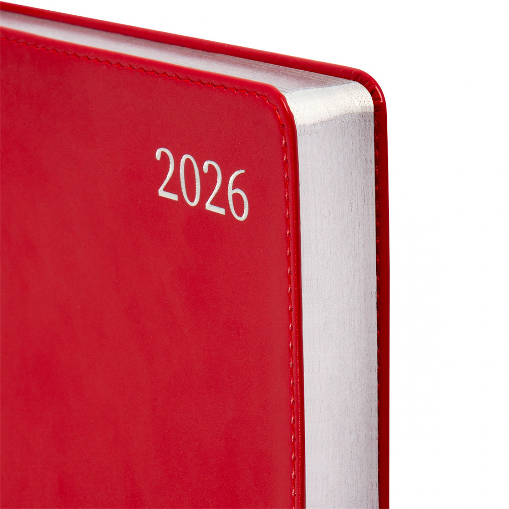 Щоденник датований 2026 Leo Planner ф. А5 Aldento інтегральний, червоний, 368 сторінок 252671. Фото 2