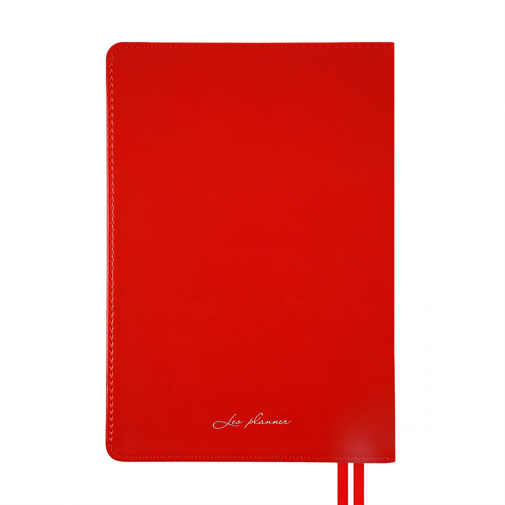 Щоденник датований 2026 Leo Planner ф. А5 Aldento інтегральний, червоний, 368 сторінок 252671. Фото 11