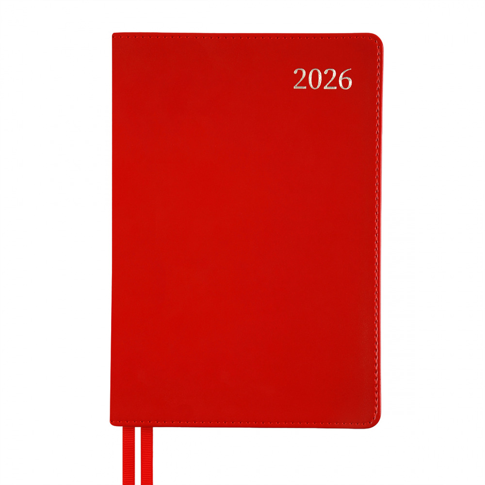 Щоденник датований 2026 Leo Planner ф. А5 Aldento інтегральний, червоний, 368 сторінок 252671