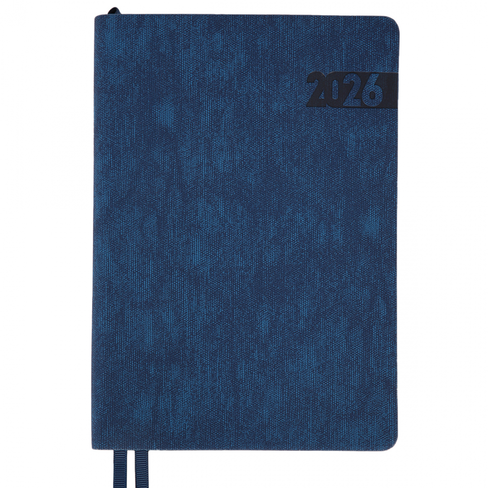 Щоденник датований 2026 Leo Planner ф. А5 "Boss", м'який, синій, 368 сторінок