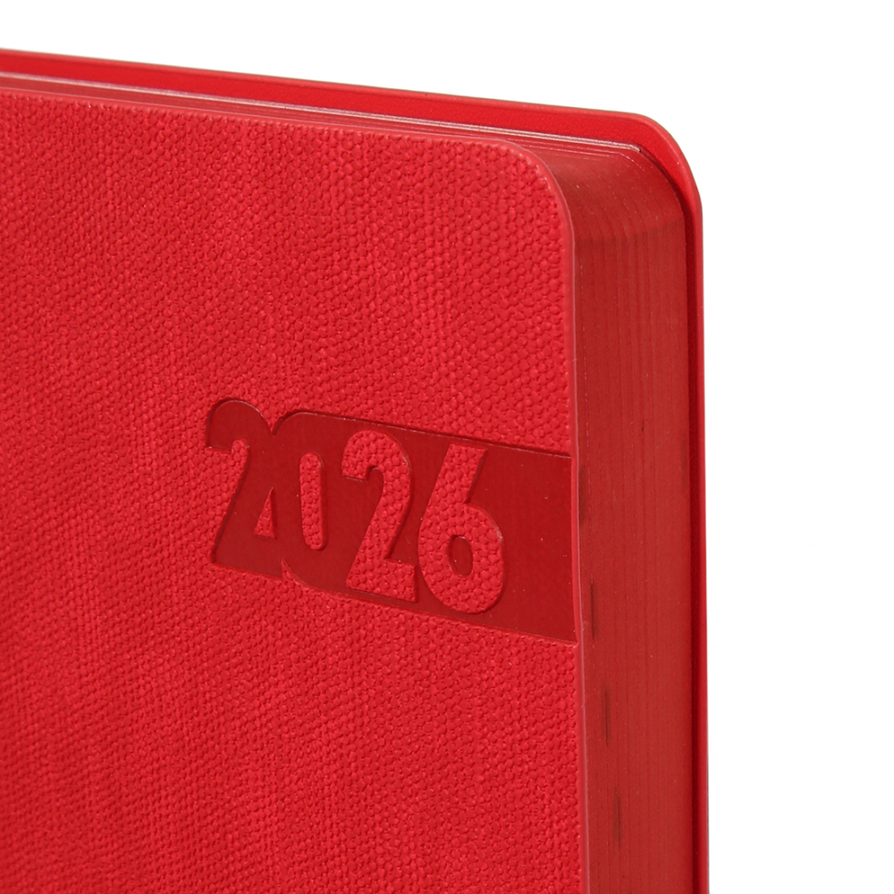 Щоденник датований 2026 Leo Planner ф. А5 "Boss", м'який, червоний, 368 сторінок. Фото 2
