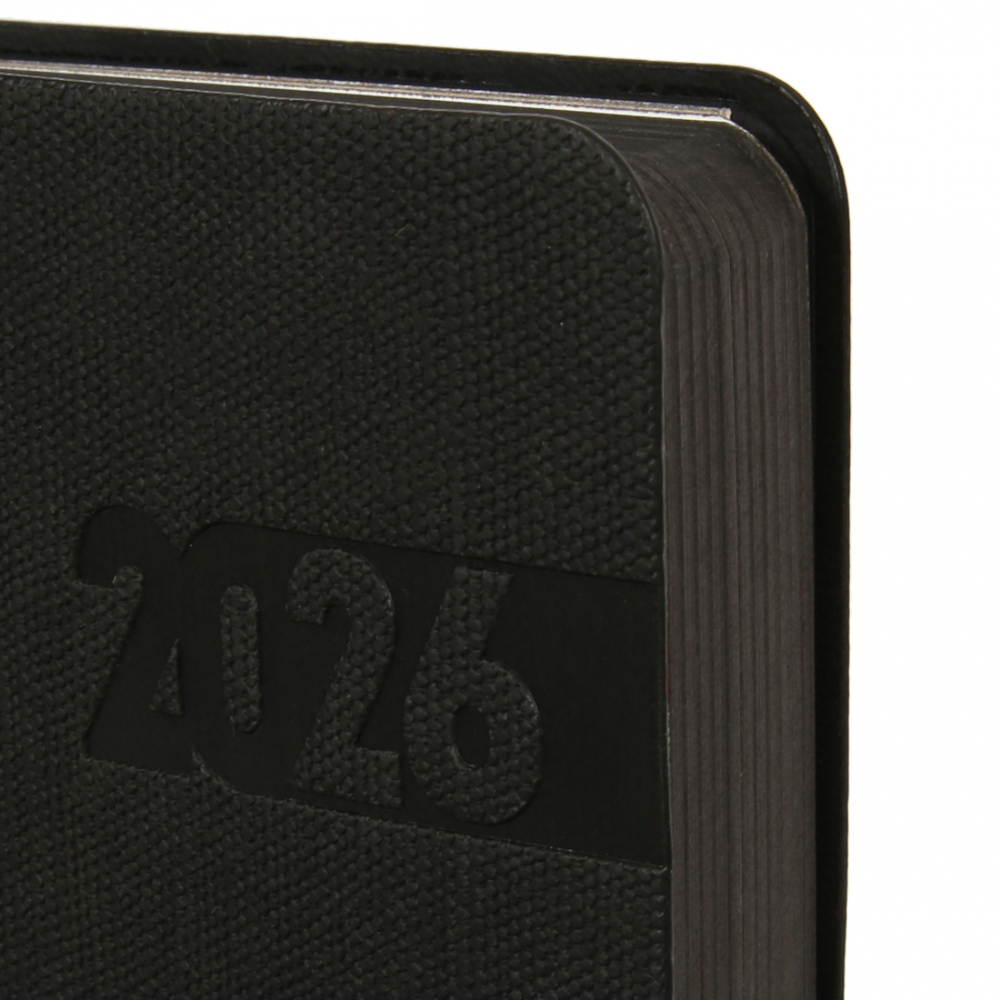 Щоденник датований 2026 Leo Planner ф. А5 "Boss", м'який, чорний, 368 сторінок. Фото 2