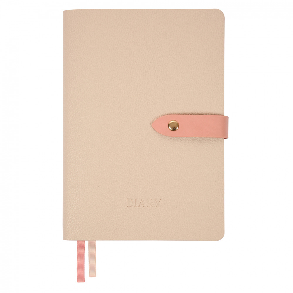 Щоденник Leo Planner недатований А5 160 акрушів в лінію та крапку  Secret бежевий 252702