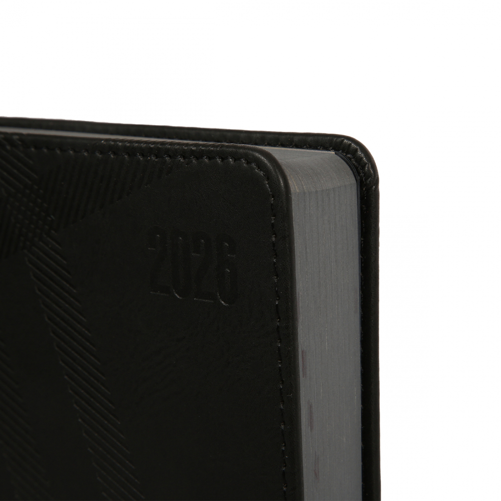 Щоденник датований 2026 Leo Planner ф. А5 "Nero", твердий, чорний, 368 сторінок. Фото 2
