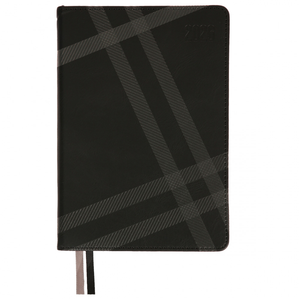 Щоденник датований 2026 Leo Planner ф. А5 "Nero", твердий, чорний, 368 сторінок