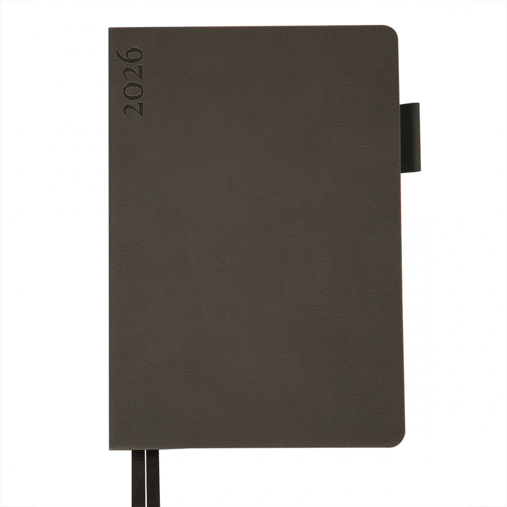 Щоденник датований 2026 Leo Planner ф. А5 "Binario", м'який, графіт, 368 сторінок