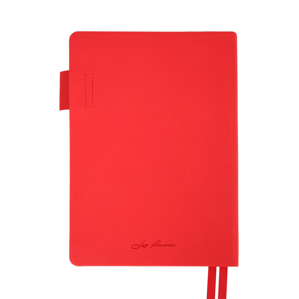 Щоденник датований 2026 Leo Planner ф. А5 "Binario", м'який, червоний, 368 сторінок. Фото 2