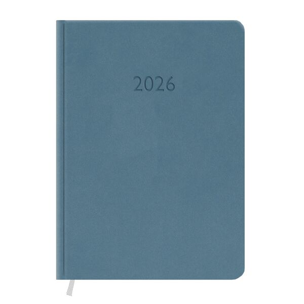 Щоденник датований Поліграфіст 2026 ф.А6 Vivella, 160 арк., лінія, обкл. шт.шк. димчасто-синій. Фото 8