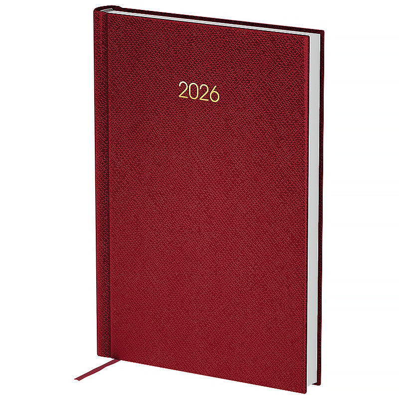 Щоденник датований 2026 Axent ф. А5 Classic Style, з/т бордовий