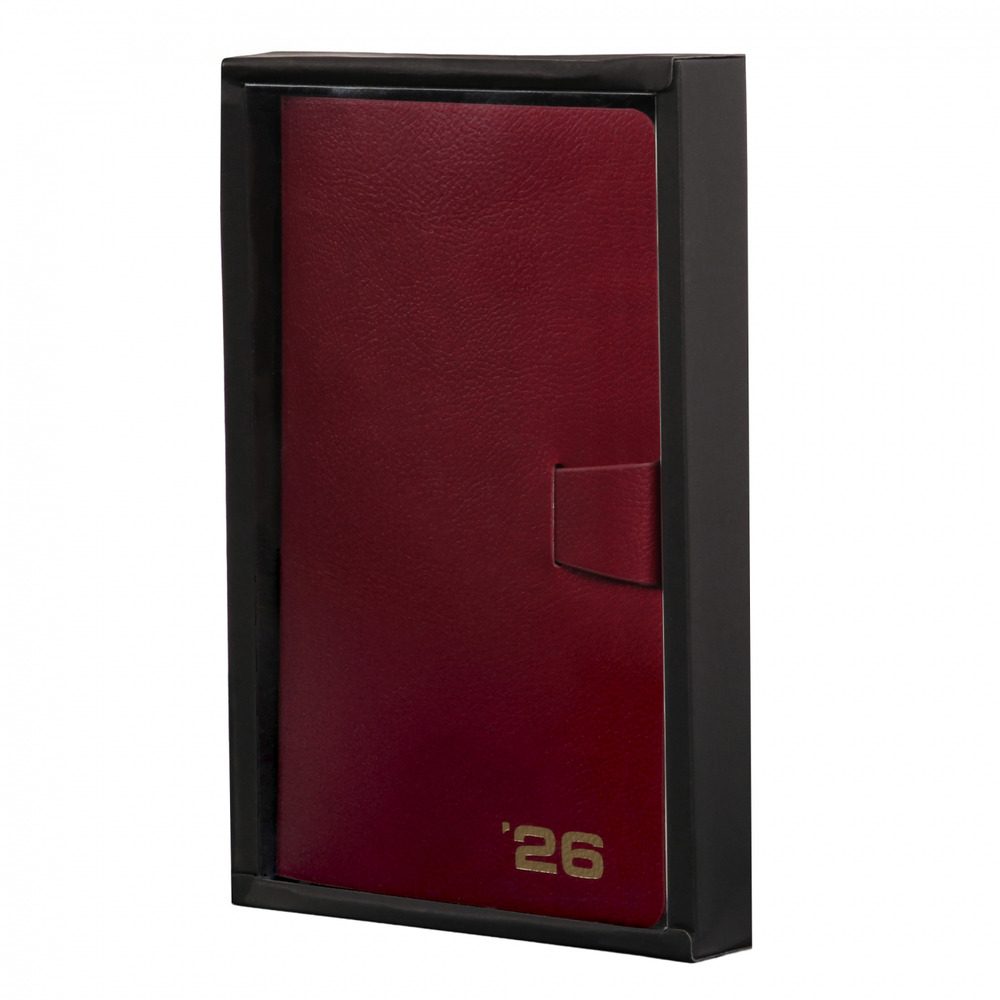Щоденник датований 2026 Leo Planner 12х20 см "Alpha", м'який, бордовий, 352 сторінки. Фото 3