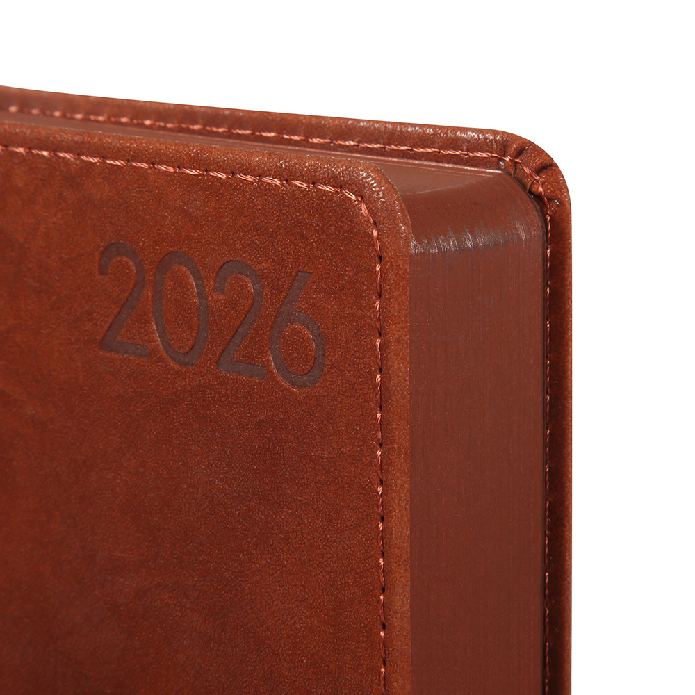 Щоденник датований 2026 Leo Planner ф. А5 "Case", інтегральний, коричневий, 368 сторінок. Фото 2