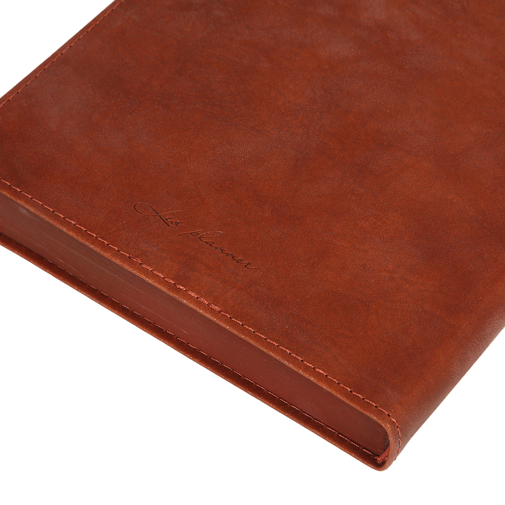 Щоденник датований 2026 Leo Planner ф. А5 "Case", інтегральний, коричневий, 368 сторінок. Фото 12
