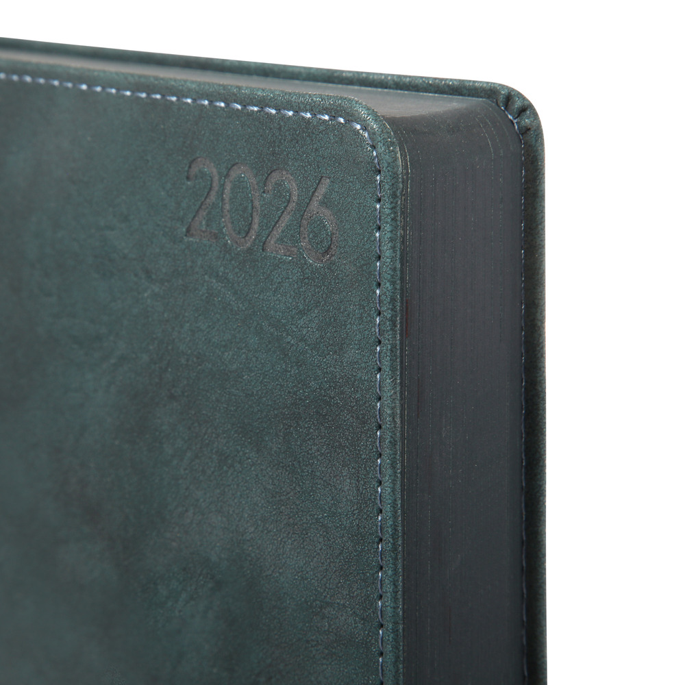 Щоденник датований 2026 Leo Planner ф. А5 "Case", інтегральний, темний смарагд, 368 сторінок. Фото 2