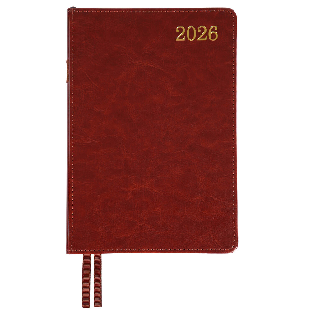 Щоденник датований 2026 Leo Planner ф. А5 "City", твердий, коричневий, 368 сторінок