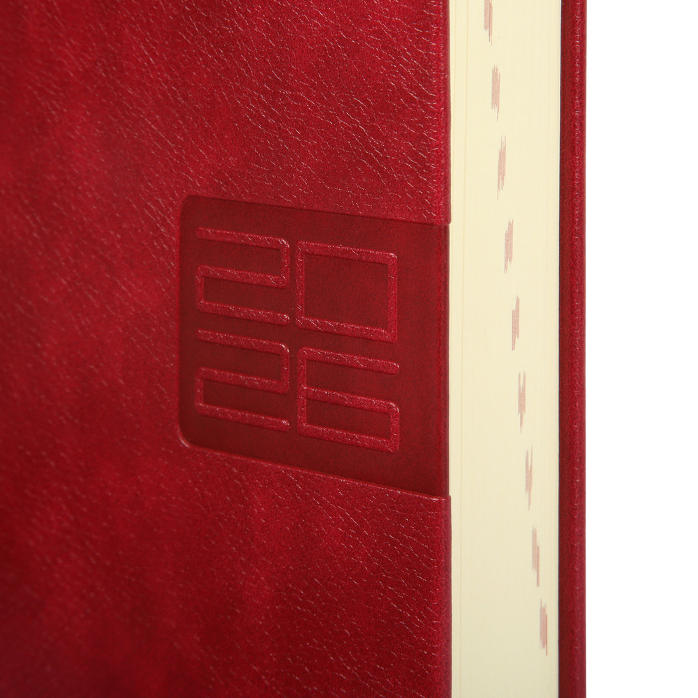 Щоденник датований 2026 Leo Planner ф. А5 "Persona", твердий, бордовий, 368 сторінок. Фото 2