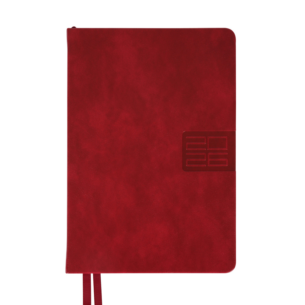 Щоденник датований 2026 Leo Planner ф. А5 "Persona", твердий, бордовий, 368 сторінок