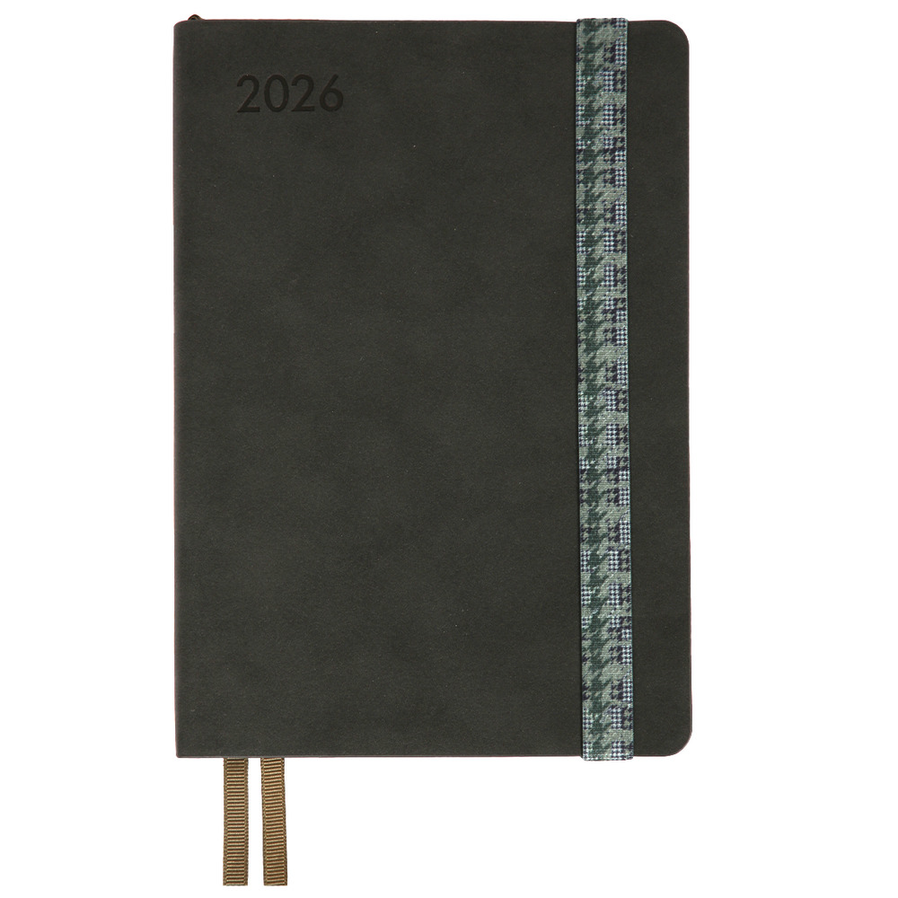 Щоденник датований 2026 Leo Planner ф. А5 "Polo", м'який, графітовий, 368 сторінок