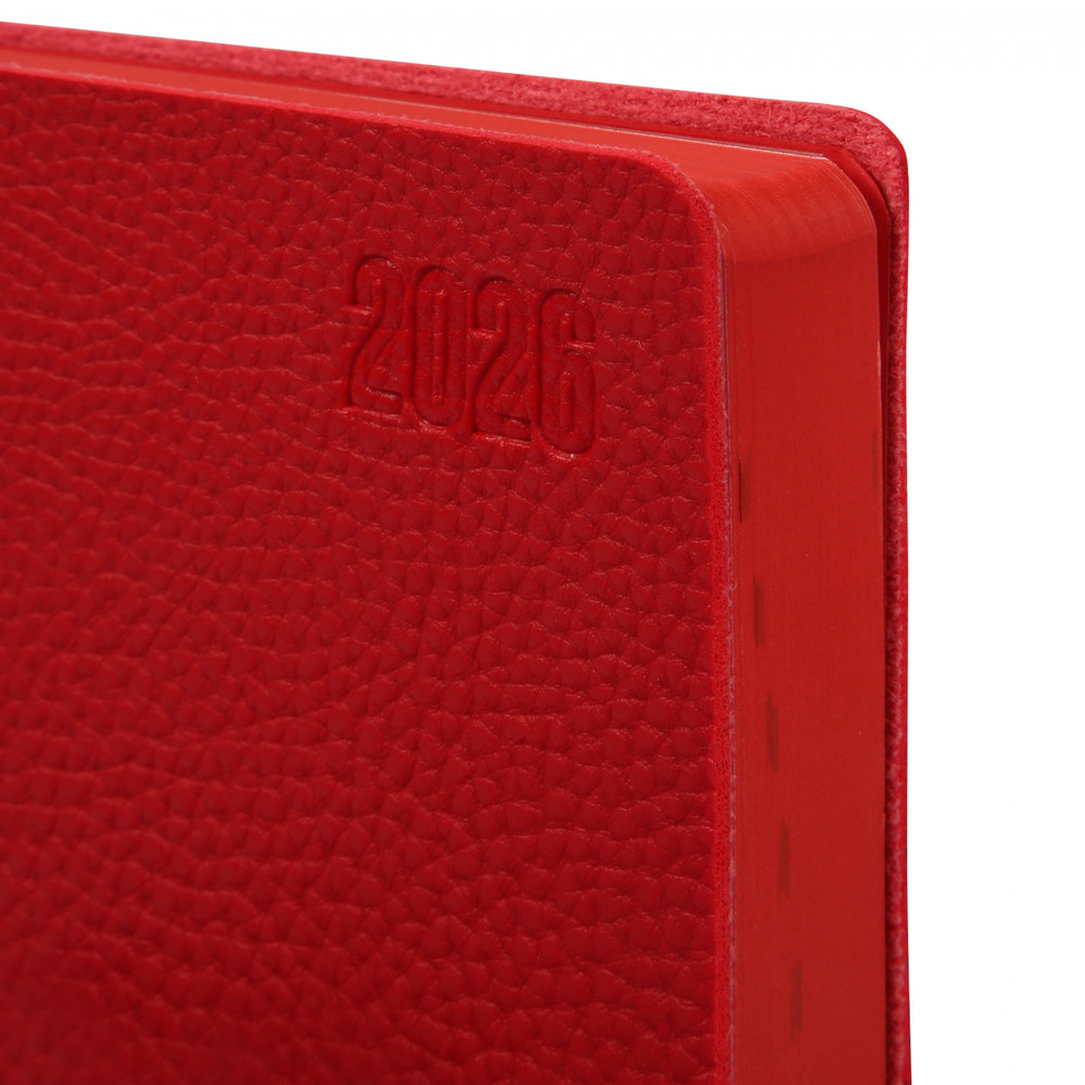 Щоденник датований 2026 Leo Planner ф. А5 "Vitto", м'який, червоний, 368 сторінок. Фото 2