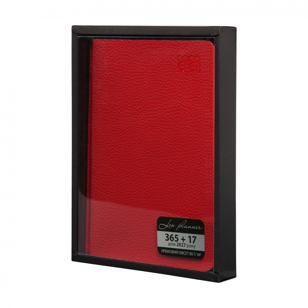 Щоденник датований 2026 Leo Planner ф. А5 "Vitto", м'який, червоний, 368 сторінок. Фото 3