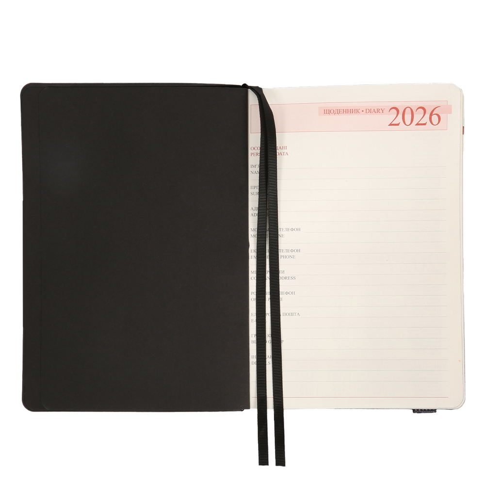 Щоденник датований 2026 Leo Planner ф. А5 "Voyage", м'який, графітовий, 368 сторінок. Фото 4
