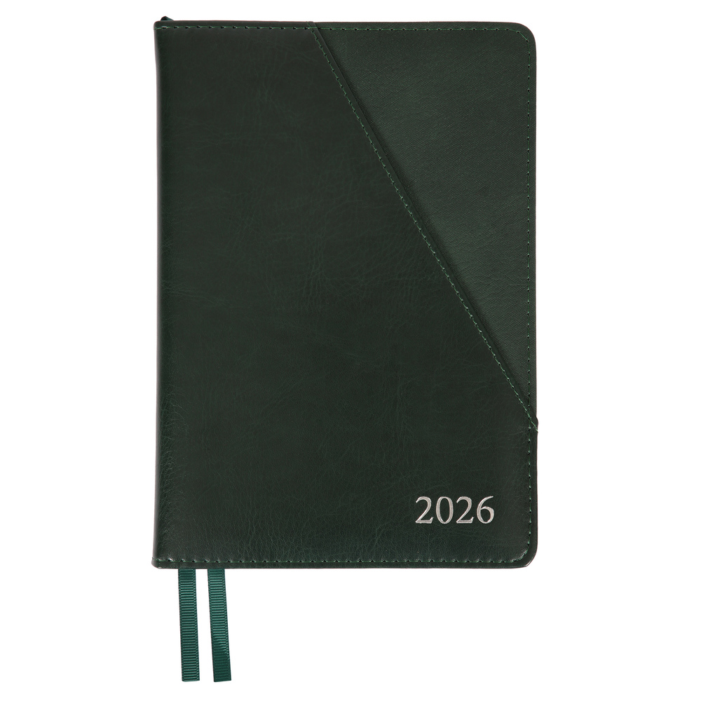 Щоденник датований 2026 Leo Planner ф. А5 "Whisky", твердий, зелений, 368 сторінок