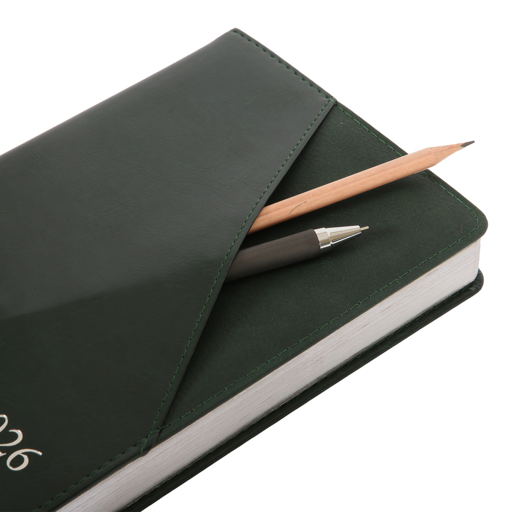 Щоденник датований 2026 Leo Planner ф. А5 "Whisky", твердий, зелений, 368 сторінок. Фото 3