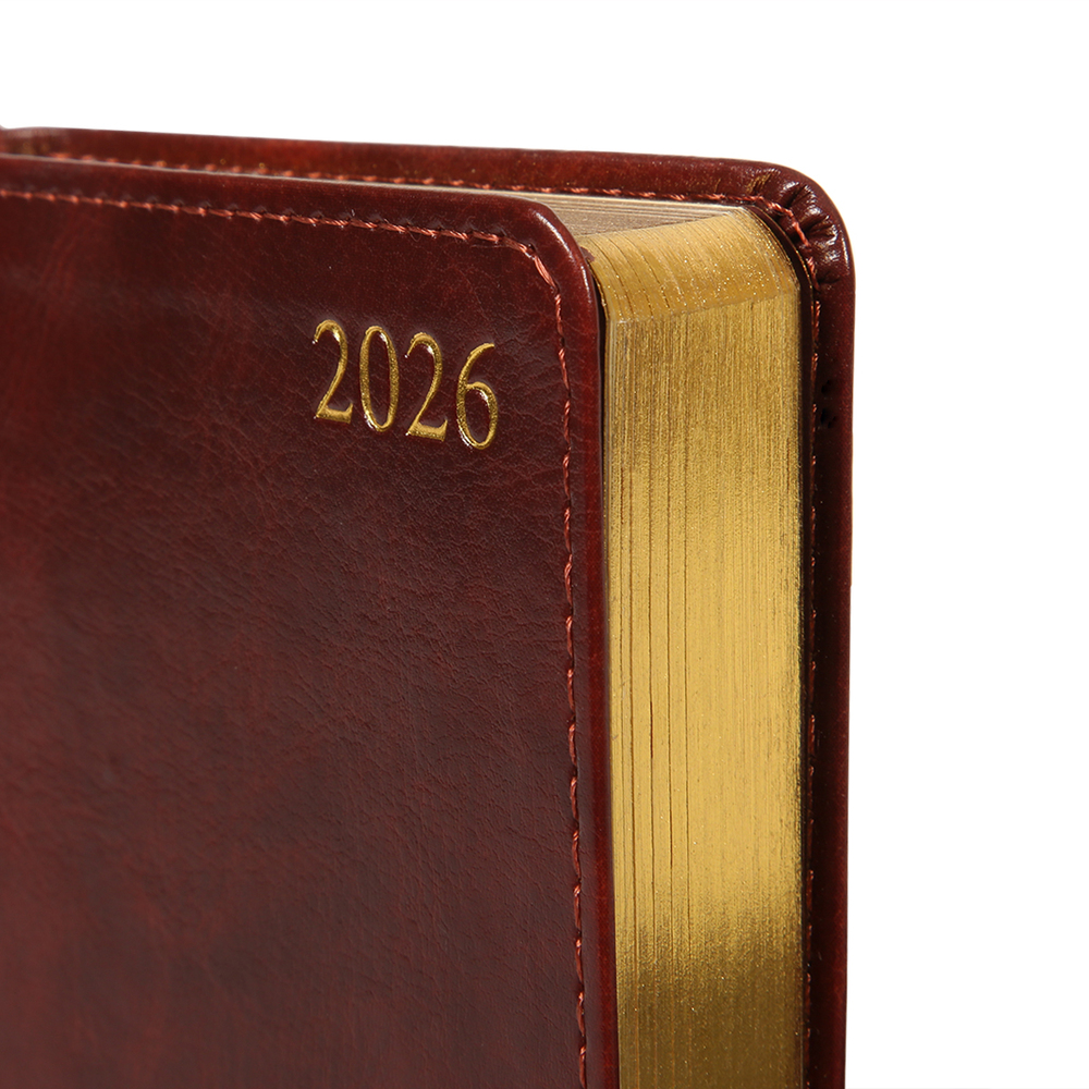 Щоденник датований 2026 Leo Planner ф. А6 "Aldento", інтегральний, коричневий, 352 сторінки. Фото 2