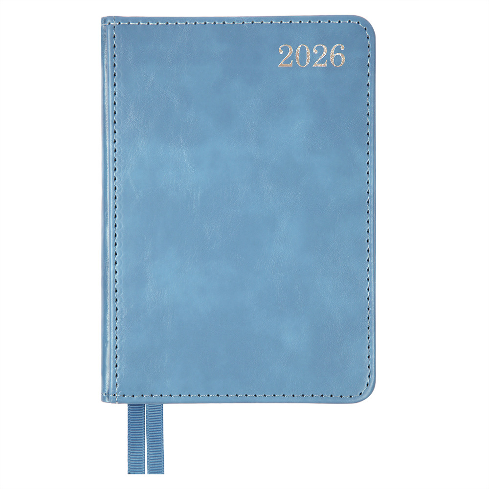 Щоденник датований 2026 Leo Planner ф. А6 "City", твердий, блакитний, 352 сторінки