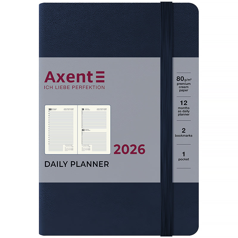 Щоденник датований 2026 Axent ф. А6 Pocket Strong, синій
