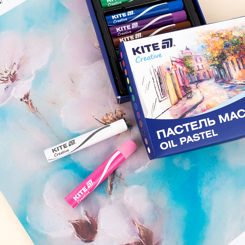 Пастель масляна Kite Creative K-200-12, 12 кольорів. Фото 4