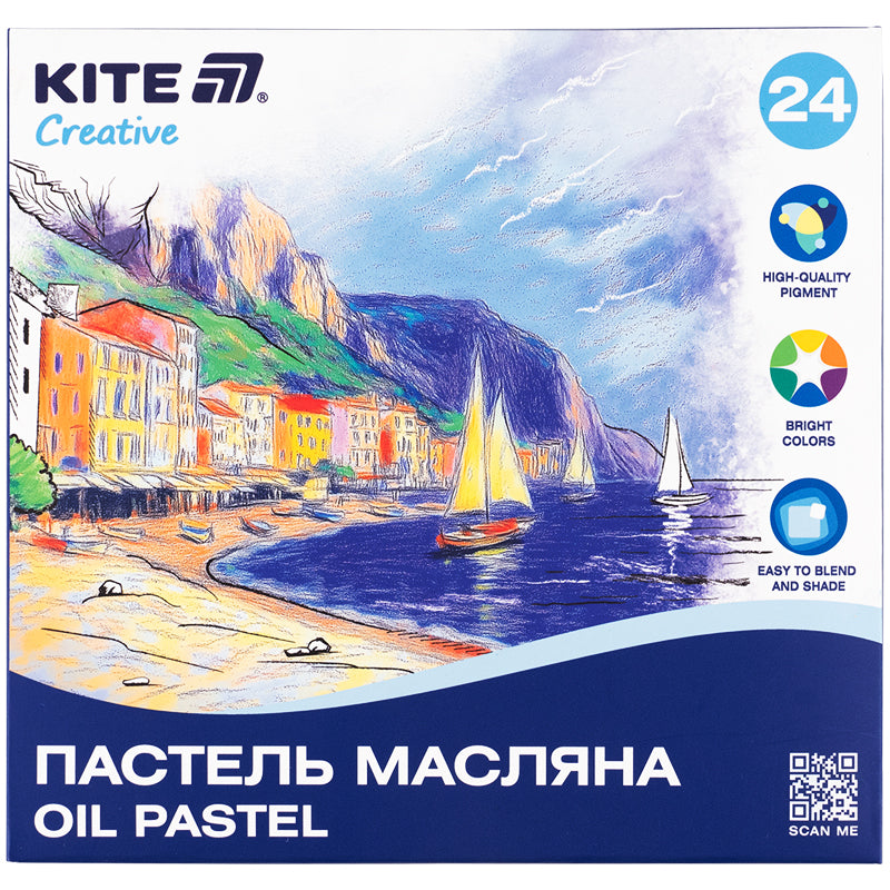 Пастель масляна Kite Creative K-200-24, 24 кольорів