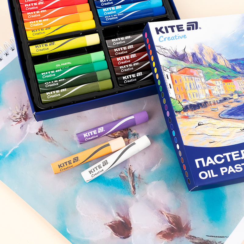 Пастель масляна Kite Creative K-200-24, 24 кольорів. Фото 4