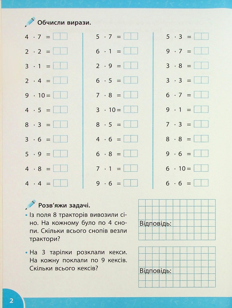Книга Зошит-репетитор з математики. 2-3 класи. Таблиця множення. Фото 5