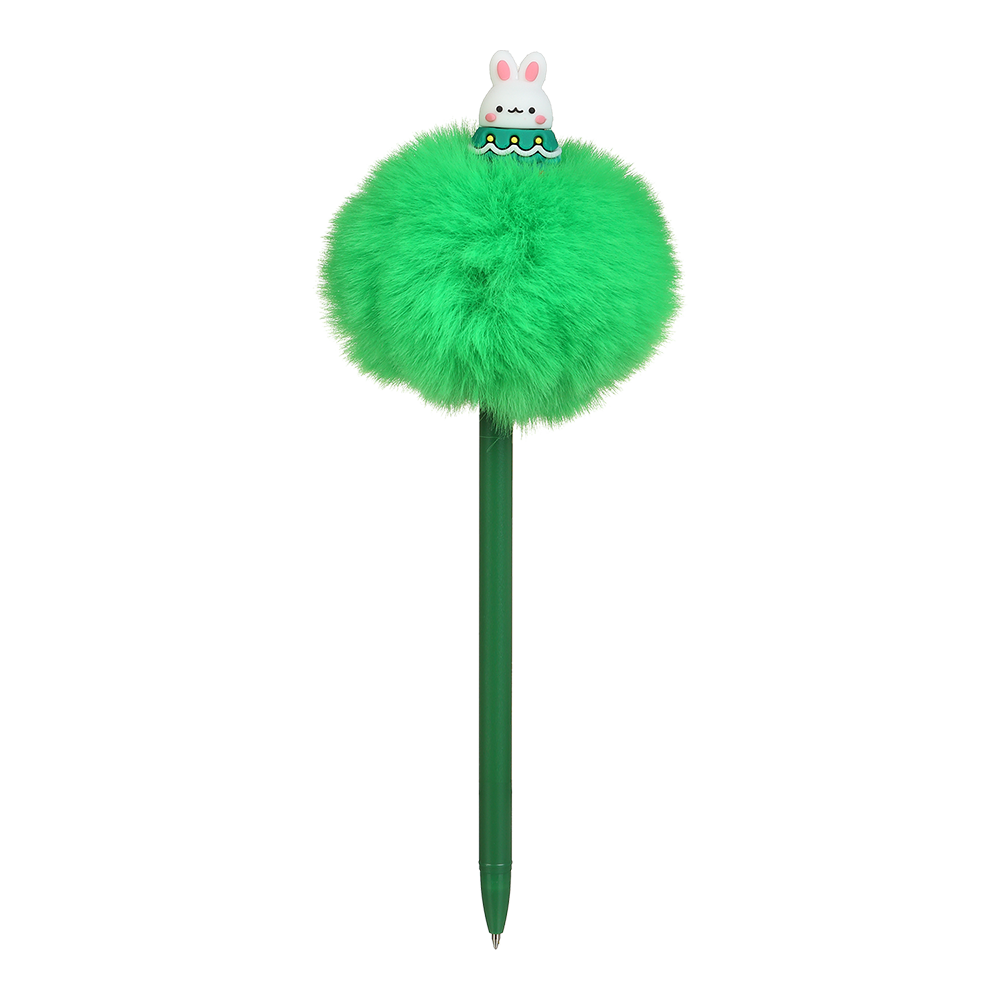 Ручка кулькова ZiBi Fluffy Bunny 0.7 мм синя асорті дизайнів ZB.2005. Фото 3