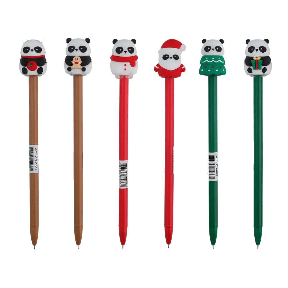 Ручка гелева Пиши-стирай ZiBi Christmas Panda 0,5 мм синя ZB.2231. Фото 2