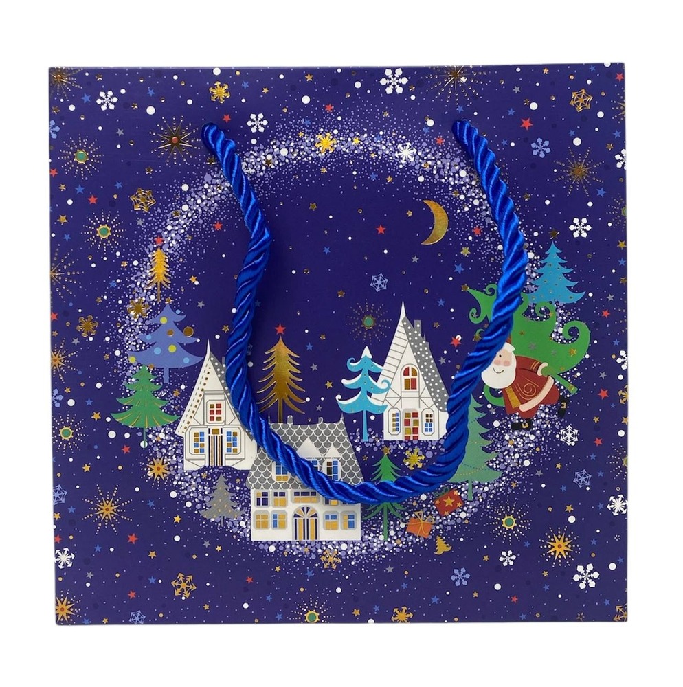 Пакет паперовий подарунковий Buromax Christmas Town XS (15x14x7 см) BM.2000113. Фото 5