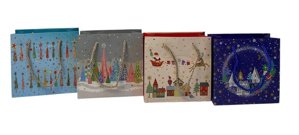 Пакет паперовий подарунковий Buromax Christmas Town XS (15x14x7 см) BM.2000113