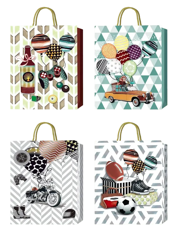 Пакет паперовий подарунковий Buromax Style Collection M (26x32x10 см) 3D фігура BM.200071