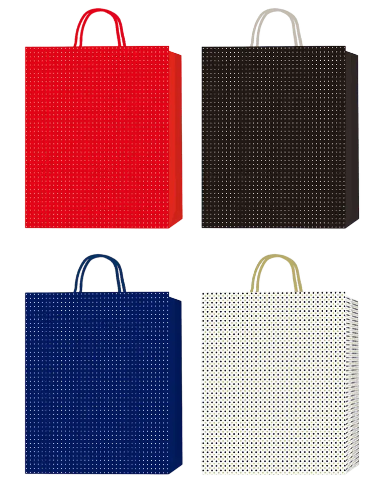 Пакет паперовий подарунковий Buromax Micro Pattern M (26x32x10 см) тиснення фольгою BM.200082