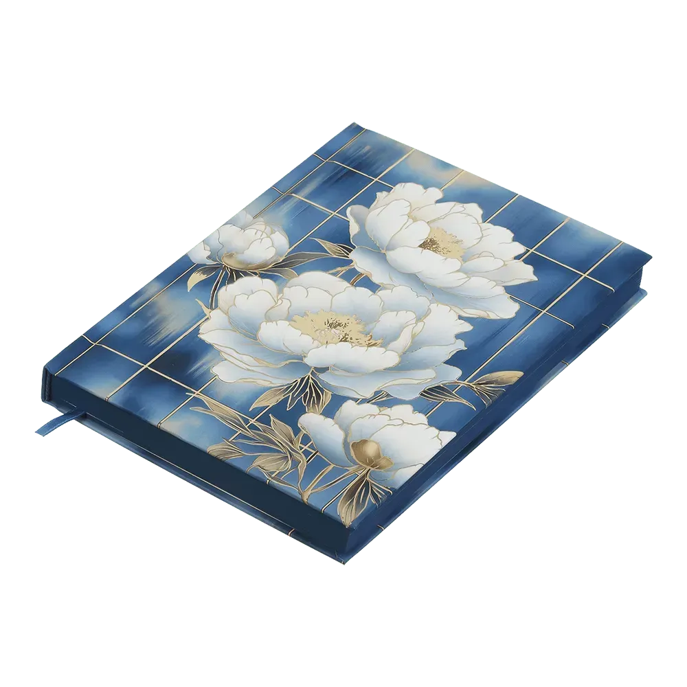 Щоденник недатований поліграфічний А5 Buromax Peony 336 сторінок блакитний BM.20170-14. Фото 2