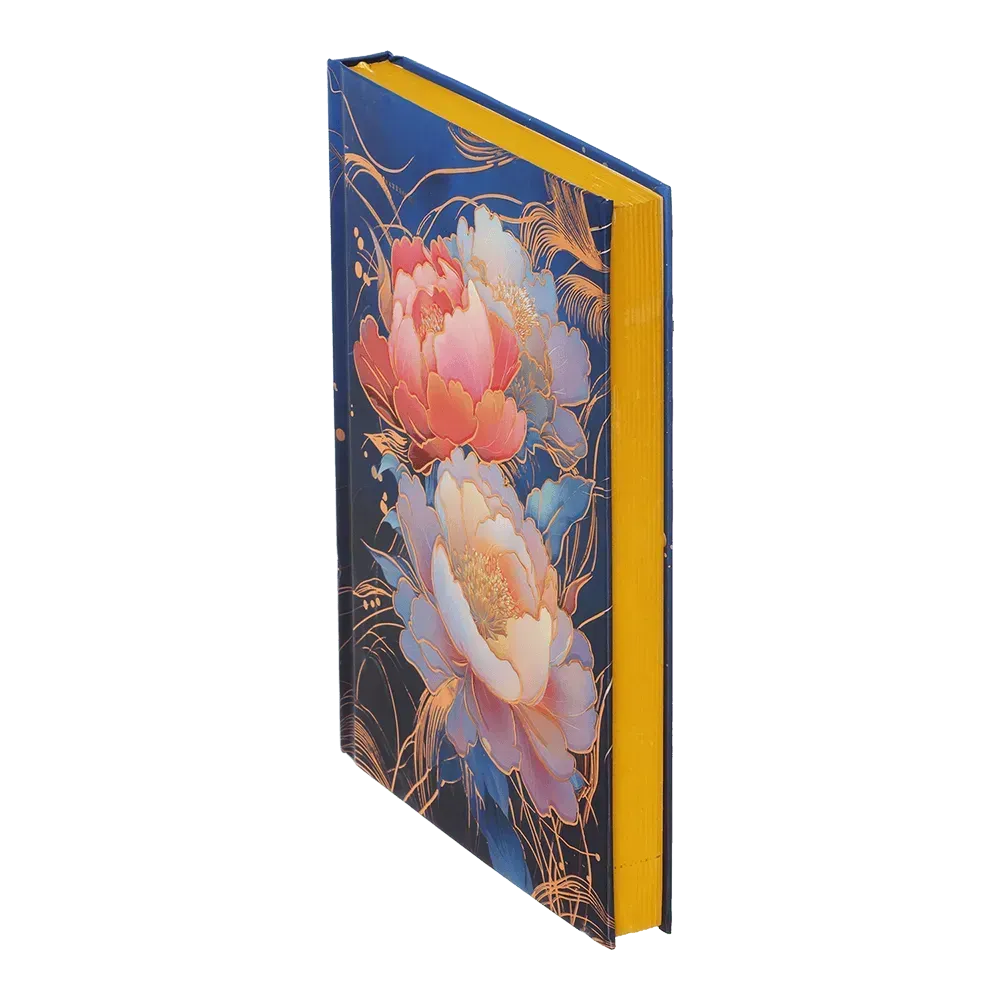 Щоденник недатований поліграфічний А5 Buromax Peony 336 сторінок темно-синій BM.20170-03. Фото 4