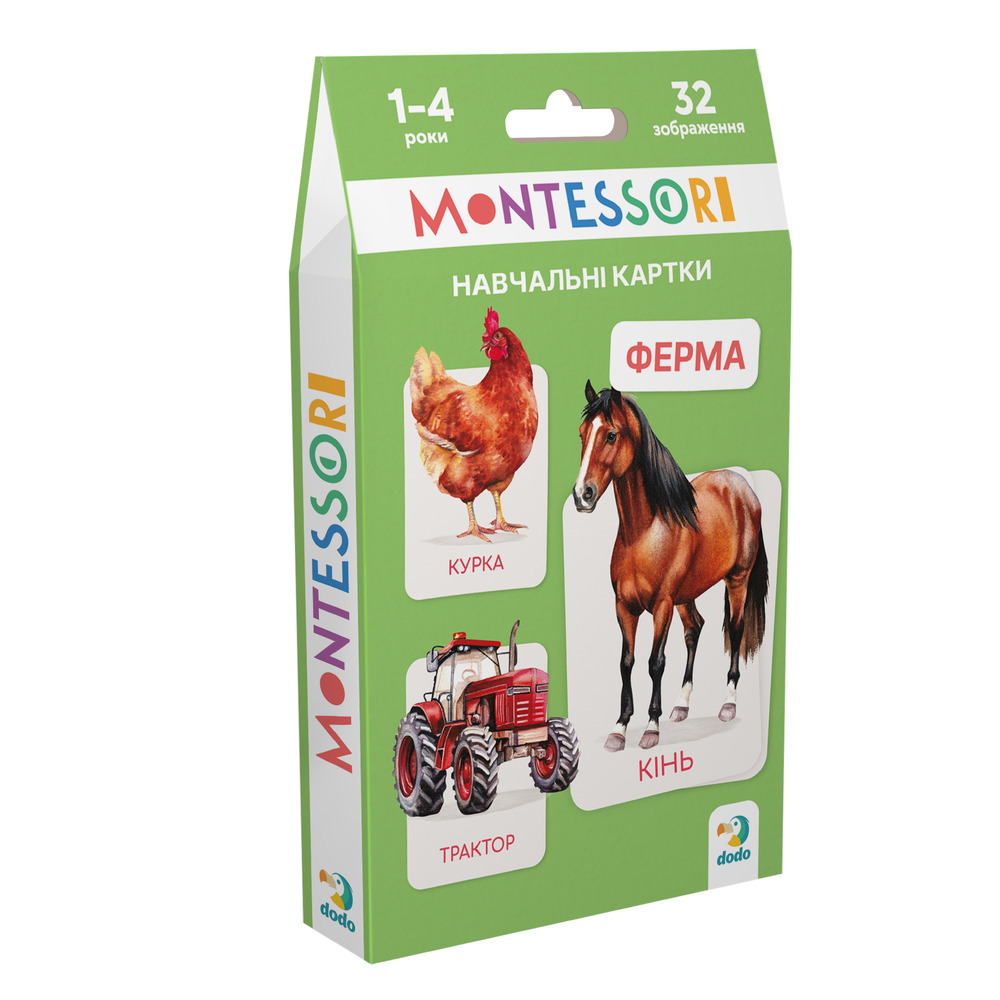 DoDo Набір навчальних карток Монтесорі - Ферма 301233